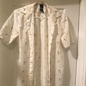 Palm pattern short sleeve